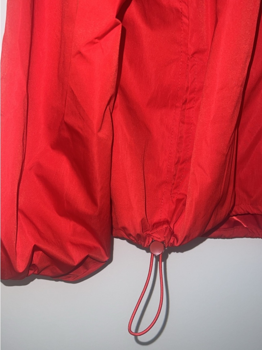 Viral Red Oversized Utility Windbreaker Button Front Jacket - Picture 6 of 13